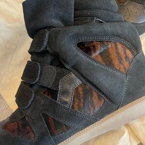 Isabel Marant Beckett High-Top Wedge Sneakers